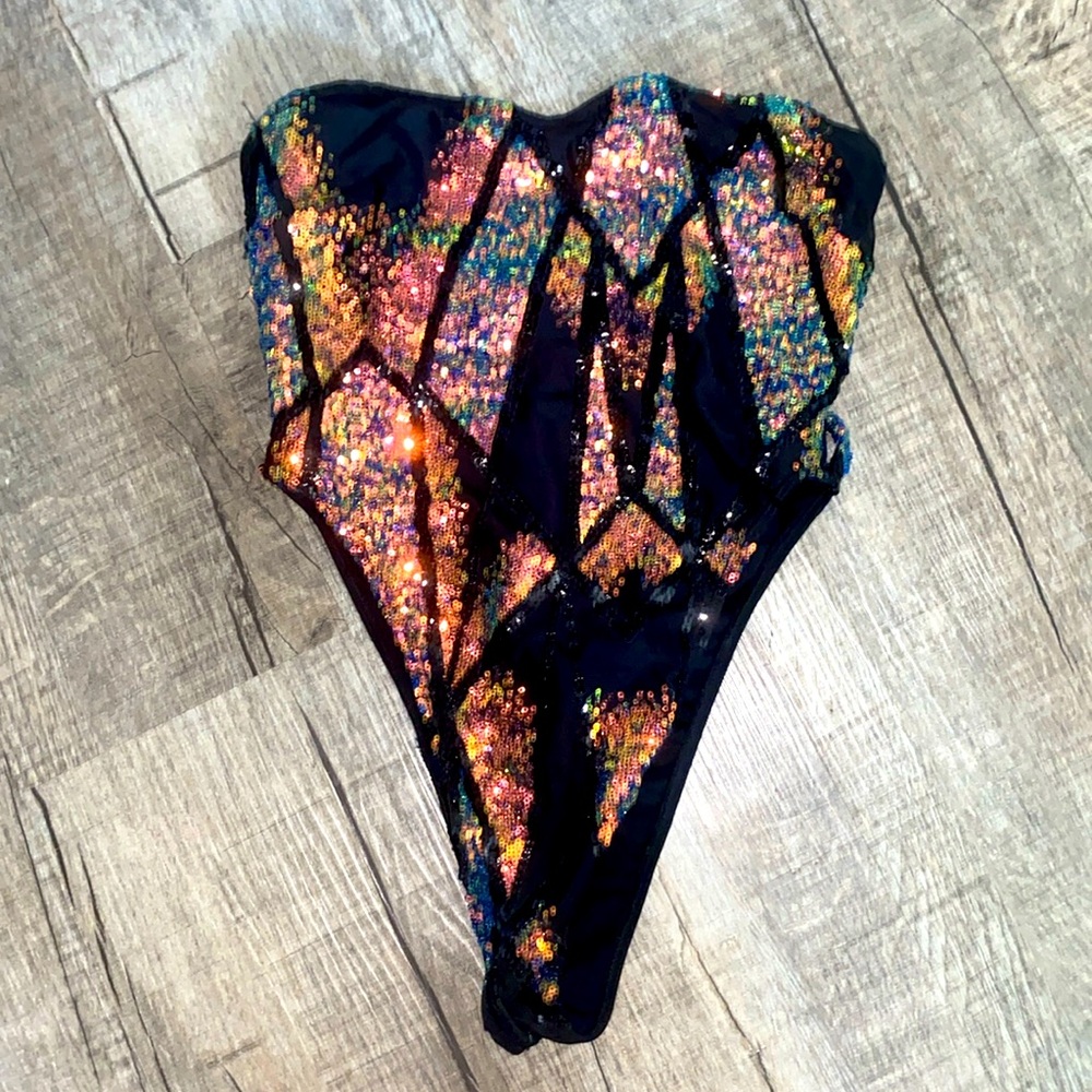 Fashion Nova Glitter Swimsuit